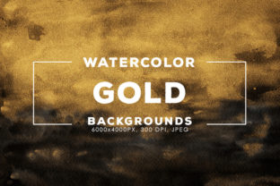 30 Gold Watercolor Backgrounds