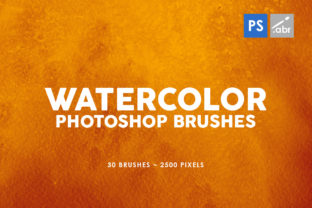 30 Watercolor Photoshop Stamp Brushes 1