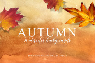 Autumn Watercolor Backgrounds for Digital Product Design