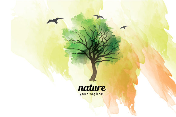 Beautiful Watercolor Floral Background for Crafts Projects