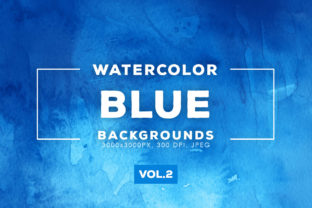 Blue Watercolor Backgrounds for Commercial Design Projects