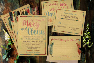 Feather Watercolor Wedding Invitation: A Print Template for Polished Content Publishing