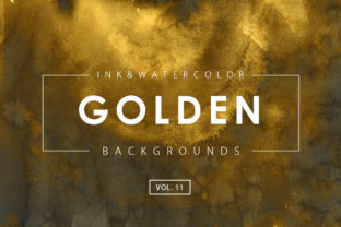 Golden Ink Watercolor Backgrounds 11