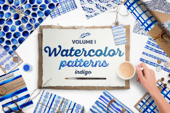 Indigo Blue Watercolour Patterns: A Review for Digital Product Creators