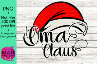 Oma Claus - Watercolor Santa Hat for Crafting