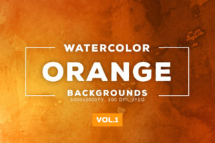 Orange Watercolor Backgrounds 1 Review: A Versatile Design Asset for Creative Sellers