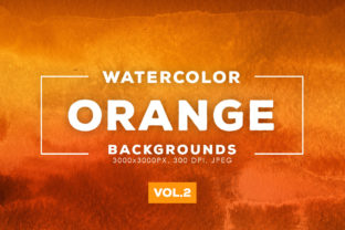 Orange Watercolor Backgrounds 2: A Versatile Graphic Design Asset for Creative Campaigns