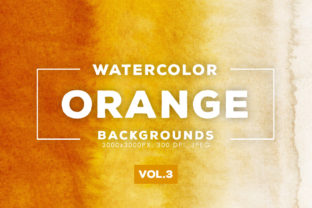 Orange Watercolor Backgrounds 3: A Versatile Design Asset for Content Creators