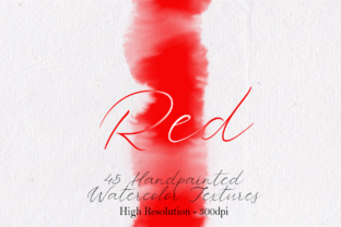 Red - 45 Watercolor Textures for Creative Projects
