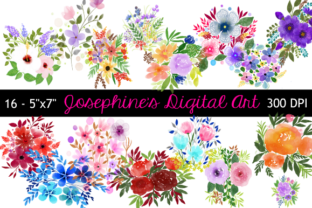 Watercolor Bunches of Wildflowers for Nature-Inspired Branding