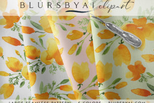 Watercolor California Poppies Patterns for Real Embroidery Projects