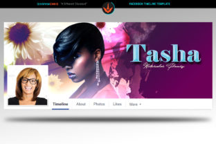 Watercolor Facebook Timeline Template and Web Elements