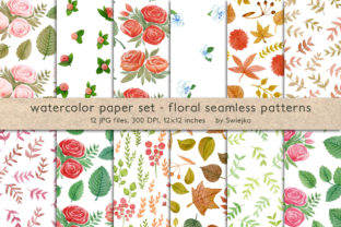 Watercolor Floral Patterns for Branding