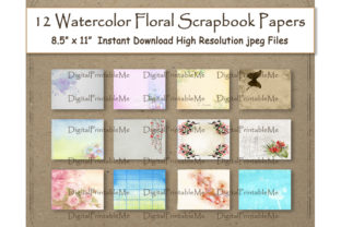 Watercolor Flower Scrapbook Paper Paint Backgrounds