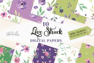 Watercolor Flowers Love Struck Patterns Review for Real Crafting