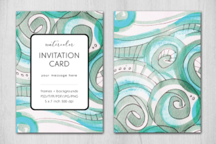 Watercolor Invitation Card-I: A Versatile Graphic Template for Crafters
