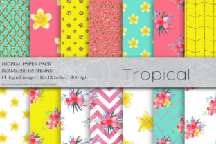 Watercolor Tropical Digital Papers: A Versatile Pattern for Handmade Creations