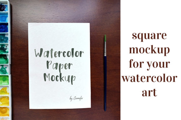 Watercolour Paper Mockup for Embroidery Projects