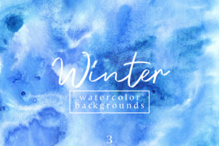 Winter Watercolor Backgrounds 3 for Digital Sellers