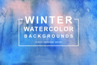 Winter Watercolor Backgrounds Vol.1 for Design Projects